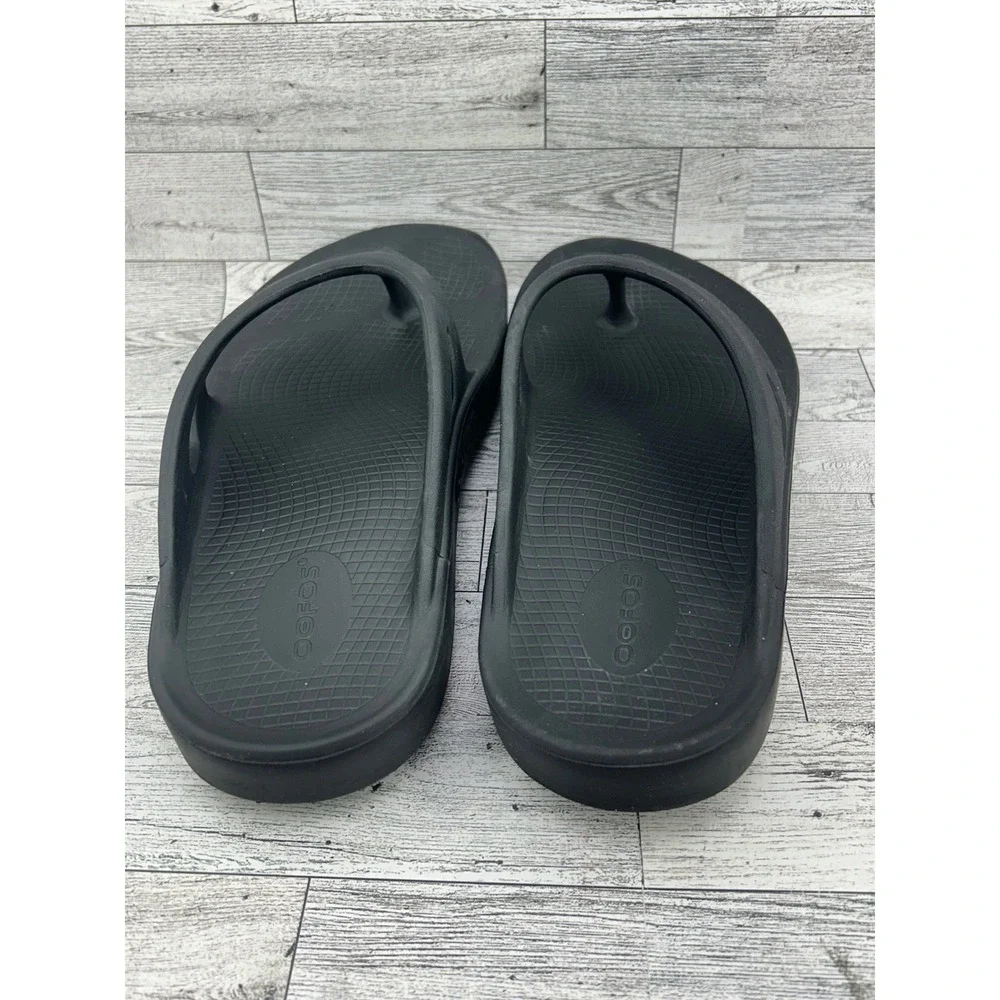 OOFOS Black Unisex OOahh Sport‎ Slide Sandals Flip Flops Comfort Sz M10 W12 EU43